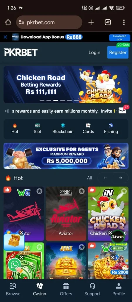 pkrbet game banner image