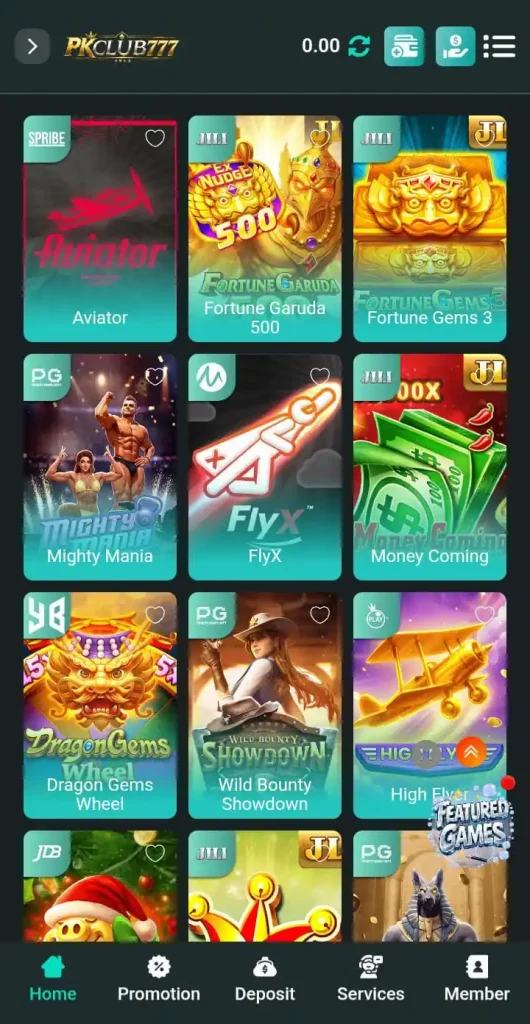 pkclub777 game banner image