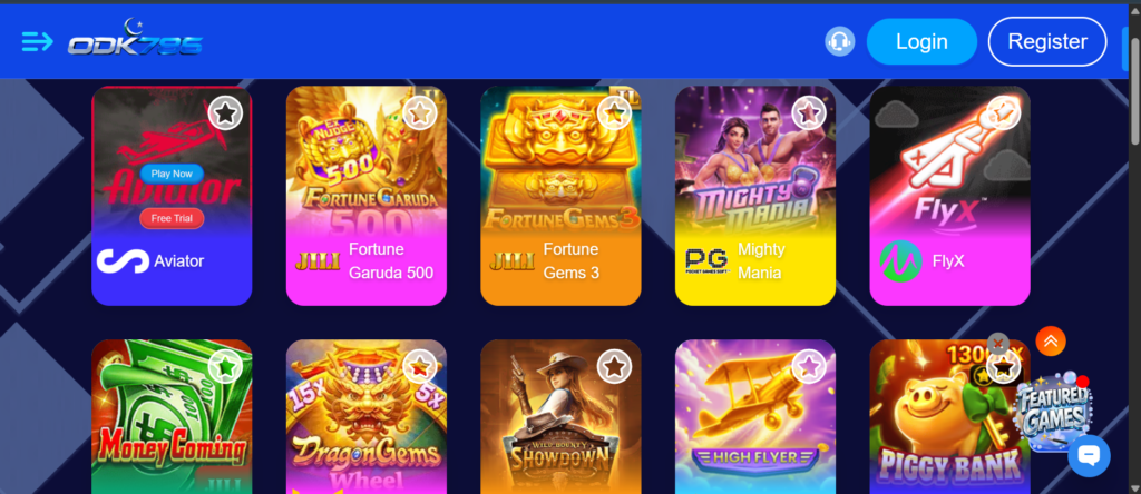 odk786 game available games screenshot