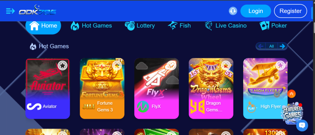odk786 game interface screenshot