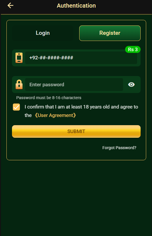 6r game account create screeenshot